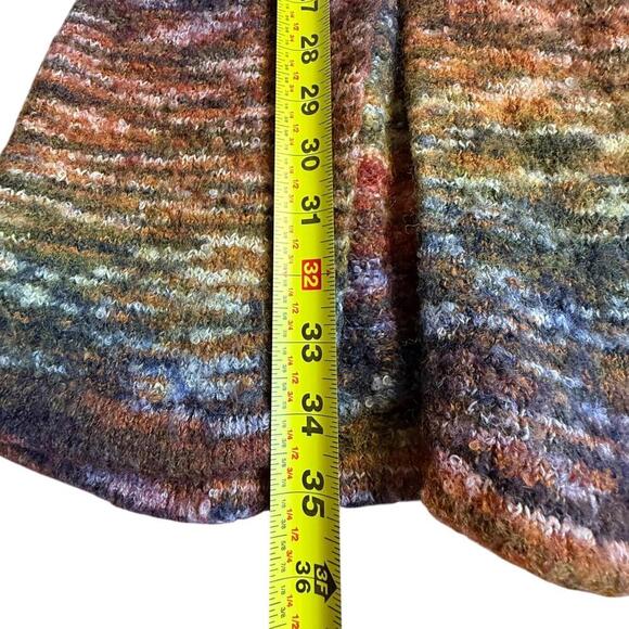 Frenchi Wool Blend Multicolor Knit Belted Sweater Dress Women’s M - Picture 4 of 5